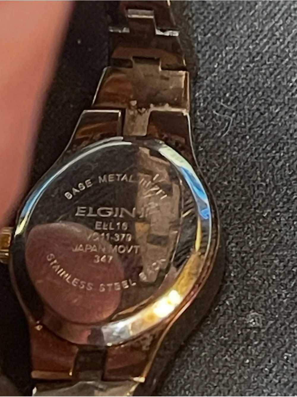 Two-Tone Women's Bracelet Watch with Brown Dial